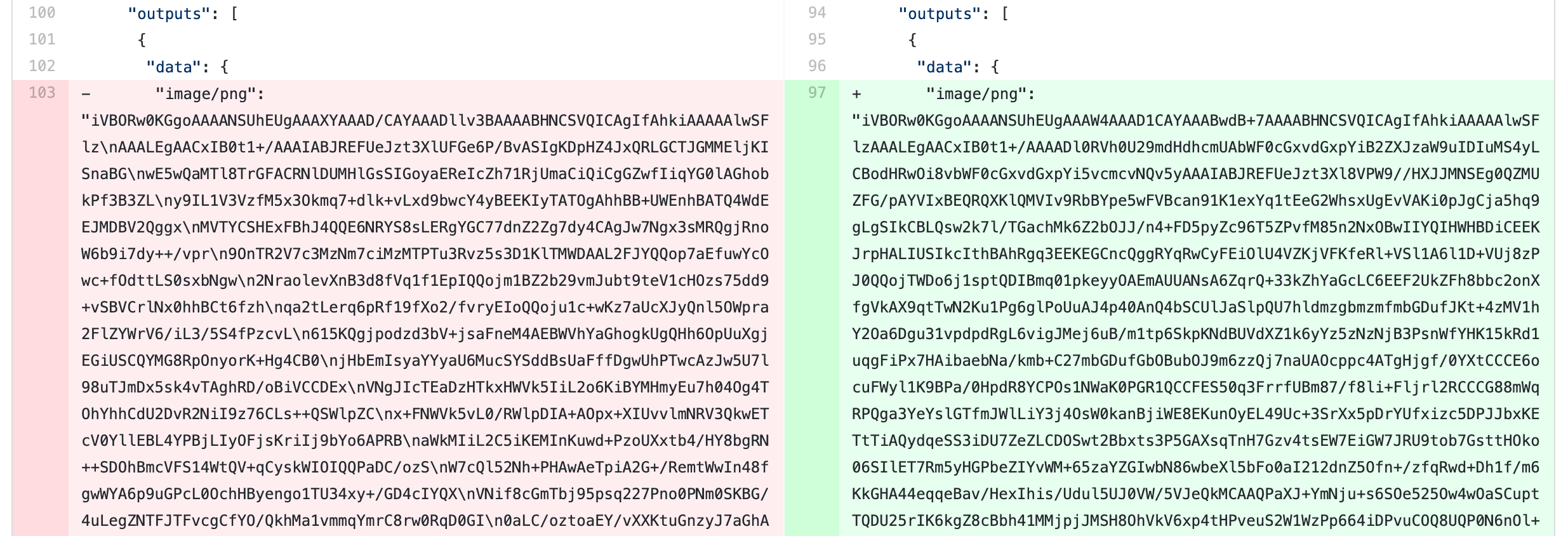 Pull request diff on GitHub